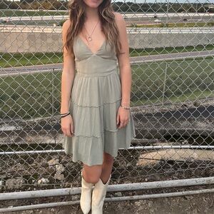 Hollister Light Green Mini Dress